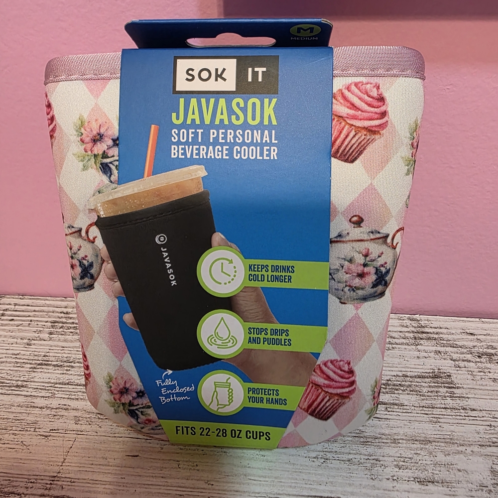 SOK IT Javasok Beverage Cooler with Cupcake Design